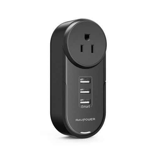 RAVPower USB Wall Charger Strip 4in1 Mini 3xUSB iSmart 2.0 RP-PC003BK 